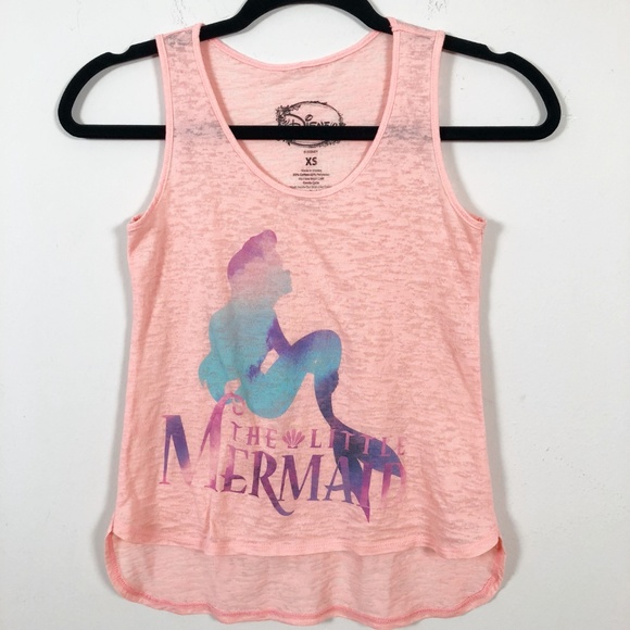 Disney Tops - Disney Watercolor Little Mermaid Burnout Tank